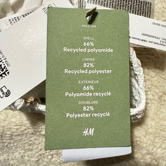 H & M Triangle Bikini Swim Top Size 4 - Picture 7 of 8